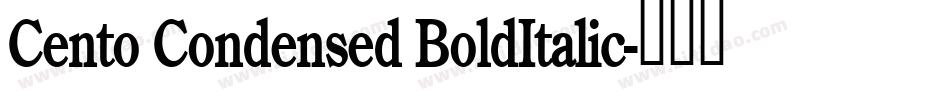 Cento Condensed BoldItalic字体转换